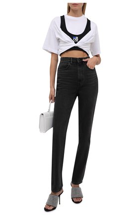 Женская хлопковая футболка ALEXANDERWANG.T черно-белого цвета по цене 29950 руб., арт. 4CC3211208 | Фото 2 Женская хлопковая футболка ALEXANDERWANG.T черно-белого цвета, арт. 4CC3211208 | Фото 2