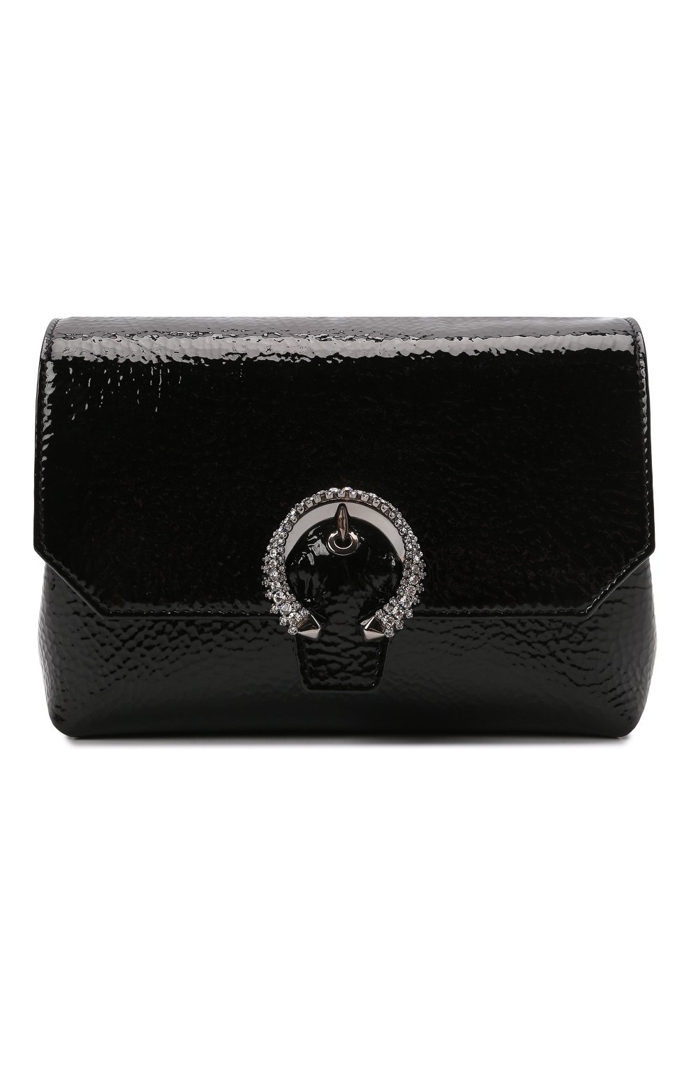 Женская сумка madeline JIMMY CHOO черного цвета, арт. S0FT MADELINE/HHP | Фото 1 (Сумки-технические: Сумки через плечо; Материал: Натуральная кожа; Размер: mini; Ремень/цепочка: На ремешке)