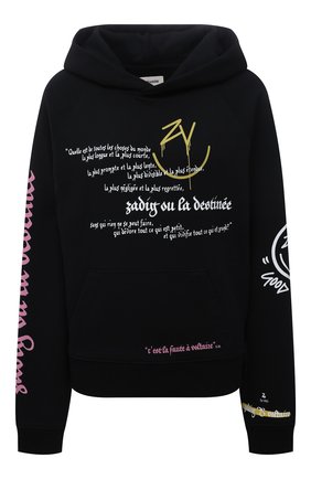 Женский хлопковое худи ZADIG&VOLTAIRE черного цвета по цене 23300 руб., арт. WKTS7106F | Фото 1 Женский хлопковое худи ZADIG&VOLTAIRE черного цвета, арт. WKTS7106F | Фото 1