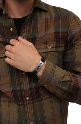Мужской кожаный браслет DSQUARED2 черного цвета по цене 15850 руб., арт. ARM0120/13880001 | Фото 2 Мужской кожаный браслет DSQUARED2 черного цвета, арт. ARM0120/13880001 | Фото 2