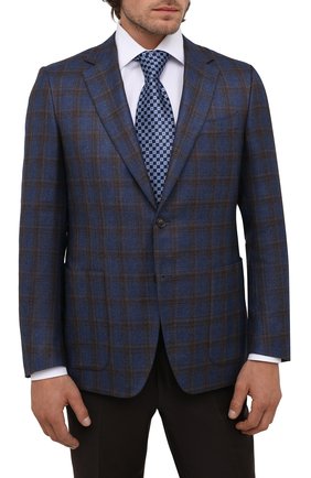 Мужской шелковый галстук ERMENEGILDO ZEGNA голубого цвета по цене 15150 руб., арт. Z2D83T/1XW | Фото 2 Мужской шелковый галстук ERMENEGILDO ZEGNA голубого цвета, арт. Z2D83T/1XW | Фото 2 (Материал: Текстиль, Шелк; Принт: С принтом)