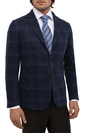 Мужской шелковый галстук ERMENEGILDO ZEGNA голубого цвета по цене 15150 руб., арт. Z2D33T/1XW | Фото 2 Мужской шелковый галстук ERMENEGILDO ZEGNA голубого цвета, арт. Z2D33T/1XW | Фото 2 (Материал: Текстиль, Шелк; Принт: С принтом)