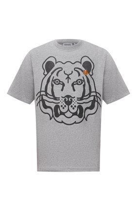 Мужская хлопковая футболка kenzo x wwf KENZO серого цвета по цене 11700 руб., арт. FB65TS5224SA | Фото 1 Мужская хлопковая футболка kenzo x wwf KENZO серого цвета, арт. FB65TS5224SA | Фото 1