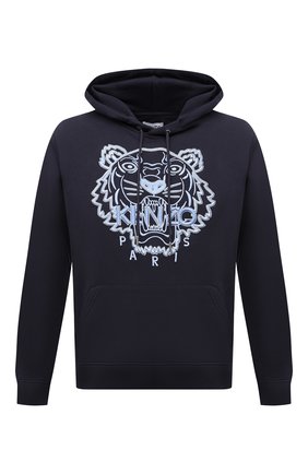 Мужской хлопковое худи KENZO темно-синего цвета по цене 30950 руб., арт. FB65SW3344XF | Фото 1 Мужской хлопковое худи KENZO темно-синего цвета, арт. FB65SW3344XF | Фото 1