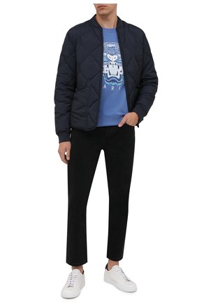 Мужской хлопковый свитшот KENZO синего цвета по цене 19500 руб., арт. FB65SW1234XA | Фото 2 Мужской хлопковый свитшот KENZO синего цвета, арт. FB65SW1234XA | Фото 2