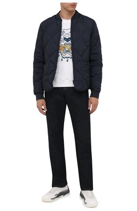 Мужской хлопковый свитшот KENZO белого цвета по цене 24250 руб., арт. FB65SW1234XA | Фото 2 Мужской хлопковый свитшот KENZO белого цвета, арт. FB65SW1234XA | Фото 2 (Материал внешний: Хлопок; Длина (для топов): Стандартные; Рукава: Длинные; Мужское Кросс-КТ: свитшот-одежда; Принт: С принтом; Стили: Кэжуэл)
