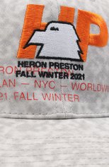 Мужской хлопковая бейсболка HERON PRESTON светло-серого цвета, арт. HMLB001F21FAB0010522 | Фото 4 (Материал: Текстиль, Хлопок)