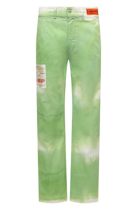 Мужские джинсы HERON PRESTON светло-зеленого цвета по цене 53950 руб., арт. HMCG007F21FAB0015500 | Фото 1 Мужские джинсы HERON PRESTON светло-зеленого цвета, арт. HMCG007F21FAB0015500 | Фото 1 (Длина (брюки, джинсы): Стандартные; Материал внешний: Хлопок, Деним; Кросс-КТ: Деним; Силуэт М (брюки): Широкие; Стили: Гранж)
