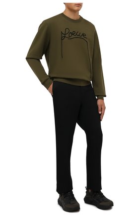Мужские комбинированные кроссовки GIORGIO ARMANI хаки цвета по цене 89950 руб., арт. X2X143/XM983 | Фото 2 Мужские комбинированные кроссовки GIORGIO ARMANI хаки цвета, арт. X2X143/XM983 | Фото 2 (Материал внутренний: Натуральная кожа; Материал внешний: Текстиль; Подошва: Массивная; Материал утеплителя: Без утеплителя; Стили: Классический)
