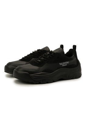Мужские кожаные кроссовки gumboy VALENTINO черного цвета по цене 45200 руб., арт. WY2S0B17/VRN | Фото 1 Мужские кожаные кроссовки gumboy VALENTINO черного цвета, арт. WY2S0B17/VRN | Фото 1 (Материал внутренний: Текстиль; Стили: Гранж; Подошва: Массивная)