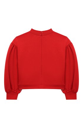 Детский хлопковый свитшот DOLCE & GABBANA красного цвета по цене 14900 руб., арт. L5JW4Y/G7AYJ/2-6 | Фото 2 Детский хлопковый свитшот DOLCE & GABBANA красного цвета, арт. L5JW4Y/G7AYJ/2-6 | Фото 2 (Рукава: Длинные; Материал внешний: Хлопок; Девочки Кросс-КТ: Толстовка-одежда; Одежда девочки: Одежда девочки; Ростовка одежда: 2 года | 92 см, 3 года | 98 см, 4 года | 104 см, 5 лет | 110 см, 6 лет | 116 см)