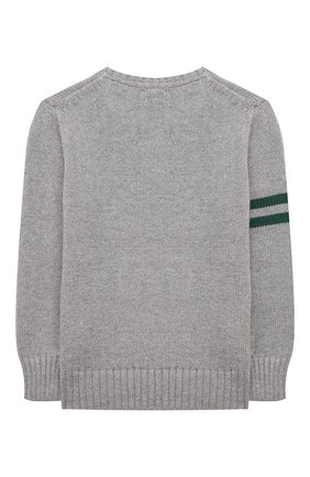 Детский хлопковый пуловер POLO RALPH LAUREN серого цвета по цене 14050 руб., арт. 322851001 | Фото 2 Детский хлопковый пуловер POLO RALPH LAUREN серого цвета, арт. 322851001 | Фото 2 (Материал внешний: Хлопок; Рукава: Длинные; Мальчики Кросс-КТ: Пуловер-одежда; Ростовка одежда: 5 лет | 110 см, 6 лет | 116 см, 7 лет | 122 см)