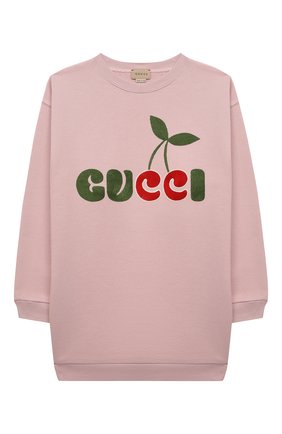 Детский хлопковый свитшот GUCCI розового цвета по цене 28100 руб., арт. 630578/XJDN2 | Фото 1 Детский хлопковый свитшот GUCCI розового цвета, арт. 630578/XJDN2 | Фото 1 (Материал внешний: Хлопок; Рукава: Длинные; Девочки Кросс-КТ: Толстовка-одежда; Ростовка одежда: 10 - 11 лет | 140 - 146см, 4 года | 104 см, 5 лет | 110 см, 6 лет | 116 см, 8 лет | 128 см)