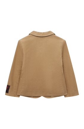 Детский хлопковый пиджак GUCCI бежевого цвета по цене 58250 руб., арт. 653793/XWAP0 | Фото 2 Детский хлопковый пиджак GUCCI бежевого цвета, арт. 653793/XWAP0 | Фото 2