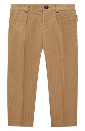 Детские хлопковые брюки GUCCI бежевого цвета, арт. 653794/XWAP0 | Фото 1 (Материал внешний: Хлопок)