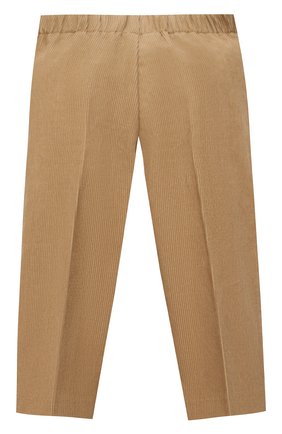 Детские хлопковые брюки GUCCI бежевого цвета, арт. 653794/XWAP0 | Фото 2 (Материал внешний: Хлопок)