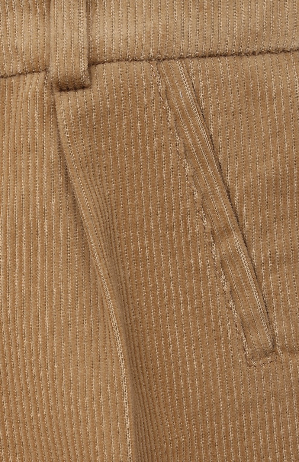 Детские хлопковые брюки GUCCI бежевого цвета, арт. 653794/XWAP0 | Фото 3 (Материал внешний: Хлопок)