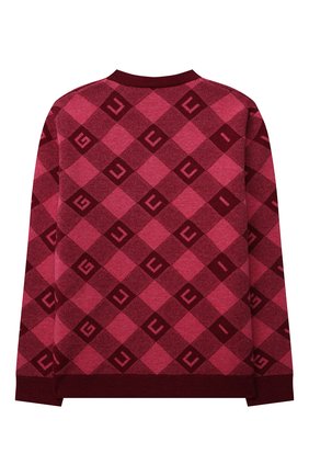 Детский шерстяной кардиган GUCCI бордового цвета по цене 51200 руб., арт. 657355/XKBXM | Фото 2 Детский шерстяной кардиган GUCCI бордового цвета, арт. 657355/XKBXM | Фото 2 (Рукава: Длинные; Материал внешний: Шерсть; Девочки Кросс-КТ: Кардиган-одежда; Ростовка одежда: 10 - 11 лет | 140 - 146см, 12 лет | 152 см, 4 года | 104 см, 5 лет | 110 см, 6 лет | 116 см, 8 лет | 128 см)