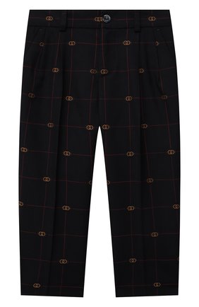 Детские шерстяные брюки GUCCI темно-синего цвета по цене 49950 руб., арт. 665123/XWA0Q | Фото 1 Детские шерстяные брюки GUCCI темно-синего цвета, арт. 665123/XWA0Q | Фото 1