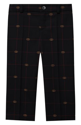 Детские шерстяные брюки GUCCI темно-синего цвета по цене 48550 руб., арт. 665125/XWA0Q | Фото 1 Детские шерстяные брюки GUCCI темно-синего цвета, арт. 665125/XWA0Q | Фото 1 (Кросс-КТ НВ: Брюки)