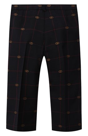 Детские шерстяные брюки GUCCI темно-синего цвета по цене 48550 руб., арт. 665125/XWA0Q | Фото 2 Детские шерстяные брюки GUCCI темно-синего цвета, арт. 665125/XWA0Q | Фото 2 (Кросс-КТ НВ: Брюки)