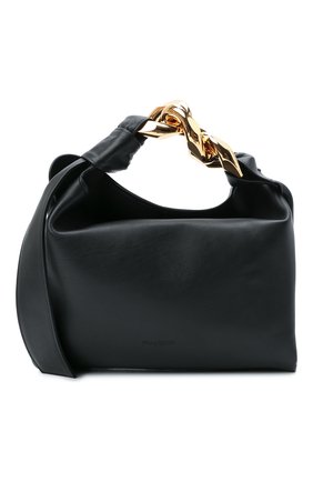 Женская сумка chain hobo small JW ANDERSON черного цвета, арт. HB0400 LA0019 | Фото 1 (Материал: Натуральная кожа; Размер: small; Сумки-технические: Сумки top-handle)