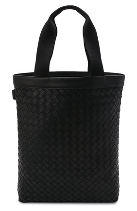 Мужская кожаная сумка BOTTEGA VENETA черного цвета, арт. 667278/V0E52 | Фото 1 (Материал: Натуральная кожа; Размер: large)