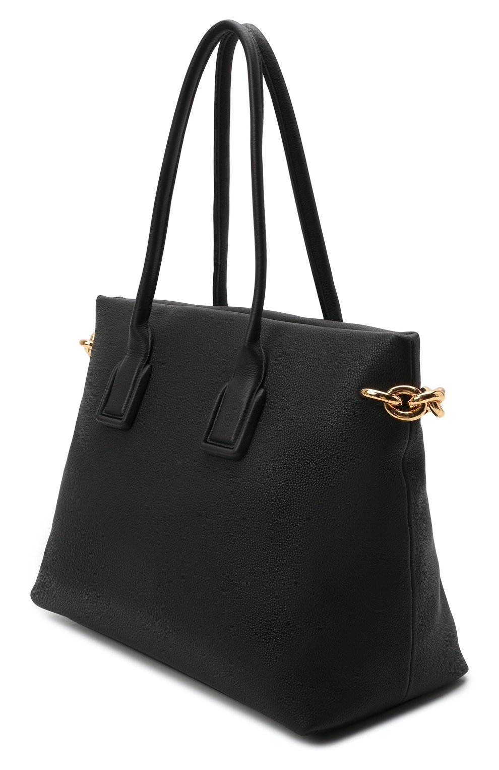 Женская сумка-тоут snap medium BOTTEGA VENETA черного цвета, арт. 668782/V12M0 | Фото 4 (Сумки-технические: Сумки top-handle; Размер: medium; Материал: Натуральная кожа)
