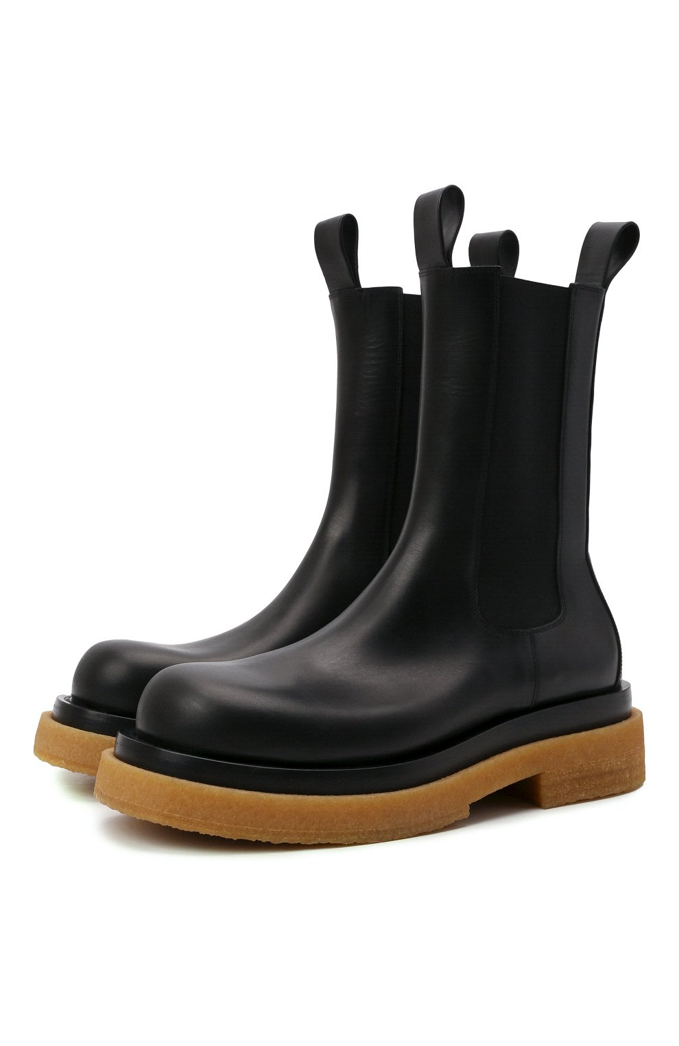 Мужские кожаные челси lug BOTTEGA VENETA черного цвета, арт. 668370/VBS50 | Фото 1 (Каблук высота: Высокий; Материал внешний: Кожа; Материал внутренний: Натуральная кожа; Материал утеплителя: Без утеплителя; Подошва: Массивная; Мужское Кросс-КТ: Сапоги-обувь, Челси-обувь)