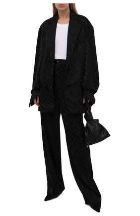 Женские брюки из вискозы BALENCIAGA черного цвета по цене 79550 руб., арт. 671660/TI038 | Фото 2 Женские брюки из вискозы BALENCIAGA черного цвета, арт. 671660/TI038 | Фото 2 (Материал внешний: Вискоза, Синтетический материал; Длина (брюки, джинсы): Удлиненные; Женское Кросс-КТ: Брюки-одежда; Силуэт Ж (брюки и джинсы): Широкие; Стили: Гранж)