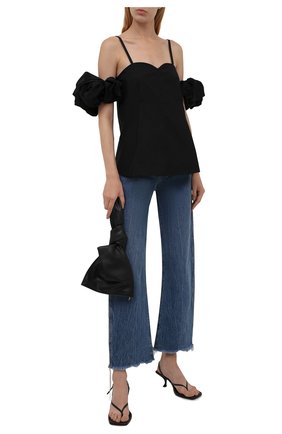 Женский топ JW ANDERSON черного цвета по цене 42350 руб., арт. TP0159 PG0160 | Фото 2 Женский топ JW ANDERSON черного цвета, арт. TP0159 PG0160 | Фото 2 (Длина (для топов): Стандартные; Материал внешний: Хлопок, Синтетический материал; Стили: Бохо)