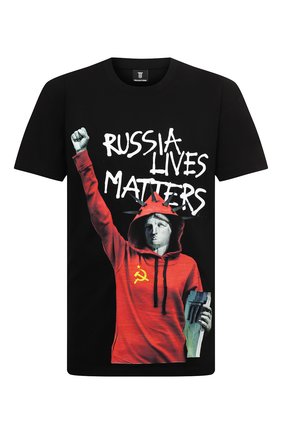 Мужская хлопковая футболка DIEGO VENTURINO черного цвета по цене 11500 руб., арт. FW21-DV TS0 WWE-RLM | Фото 1 Мужская хлопковая футболка DIEGO VENTURINO черного цвета, арт. FW21-DV TS0 WWE-RLM | Фото 1