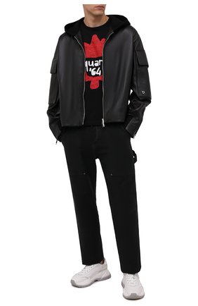 Мужская хлопковая футболка DSQUARED2 черного цвета по цене 17950 руб., арт. S71GD1100/S22427 | Фото 2 Мужская хлопковая футболка DSQUARED2 черного цвета, арт. S71GD1100/S22427 | Фото 2