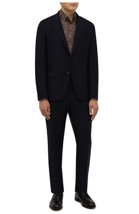 Мужской шерстяной костюм ERMENEGILDO ZEGNA темно-синего цвета по цене 279500 руб., арт. 277007/20PWKL | Фото 1 Мужской шерстяной костюм ERMENEGILDO ZEGNA темно-синего цвета, арт. 277007/20PWKL | Фото 1 (Материал подклада: Хлопок; Рукава: Длинные; Материал внешний: Шерсть; Костюмы М: Однобортный; Стили: Классический)