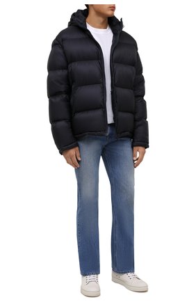 Мужская пуховая куртка PAUL&SHARK темно-синего цвета, арт. 11312070/I3C/3XL-6XL | Фото 2 (Материал утеплителя: Пух и перо; Материал внешний: Синтетический материал; Длина (верхняя одежда): Короткие; Рукава: Длинные; Материал подклада: Синтетический материал; Кросс-КТ: Куртка; Мужское Кросс-КТ: пуховик-короткий)
