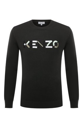 Мужской шерстяной джемпер KENZO серого цвета по цене 26050 руб., арт. FB65PU6393LA | Фото 1 Мужской шерстяной джемпер KENZO серого цвета, арт. FB65PU6393LA | Фото 1