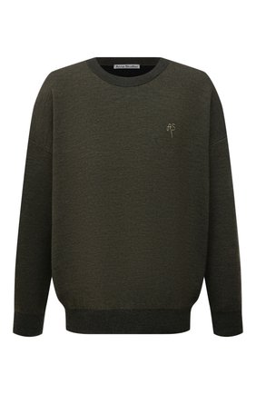 Мужской свитер из шерсти и хлопка ACNE STUDIOS хаки цвета по цене 37200 руб., арт. B60177 | Фото 1 Мужской свитер из шерсти и хлопка ACNE STUDIOS хаки цвета, арт. B60177 | Фото 1