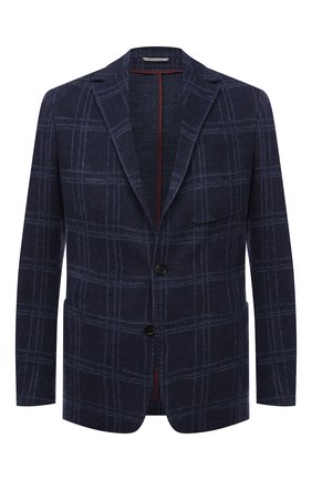 Мужской пиджак из хлопка и шерсти CANALI темно-синего цвета по цене 79200 руб., арт. J0147/JJ02163 | Фото 1 Мужской пиджак из хлопка и шерсти CANALI темно-синего цвета, арт. J0147/JJ02163 | Фото 1 (Материал внешний: Хлопок; 1-2-бортные: Однобортные; Случай: Коктейльный; Пиджаки М: Приталенный; Рукава: Длинные; Длина (для топов): Стандартные)