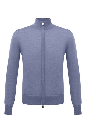 Мужской шерстяной кардиган CANALI голубого цвета по цене 27150 руб., арт. C0022/MK00077 | Фото 1 Мужской шерстяной кардиган CANALI голубого цвета, арт. C0022/MK00077 | Фото 1 (Материал внешний: Шерсть; Мужское Кросс-КТ: Кардиган-одежда; Длина (для топов): Стандартные; Рукава: Длинные)