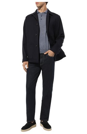 Мужское шерстяное поло CANALI голубого цвета по цене 21650 руб., арт. C0017/MK00077 | Фото 2 Мужское шерстяное поло CANALI голубого цвета, арт. C0017/MK00077 | Фото 2 (Материал внешний: Шерсть; Кросс-КТ: Трикотаж; Рукава: Длинные; Застежка: Пуговицы; Стили: Кэжуэл; Длина (для топов): Стандартные)