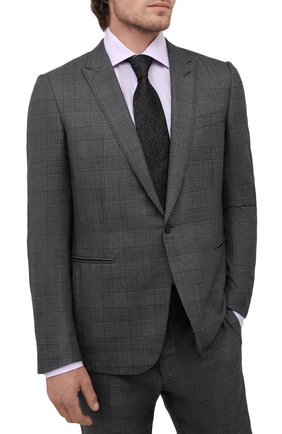 Мужской шелковый галстук CANALI темно-серого цвета по цене 11500 руб., арт. 70/HJ03247 | Фото 2 Мужской шелковый галстук CANALI темно-серого цвета, арт. 70/HJ03247 | Фото 2