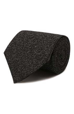 Мужской шелковый галстук CANALI темно-серого цвета, арт. 70/HJ03247 | Фото 1 (Материал: Текстиль, Шелк; Принт: С принтом)