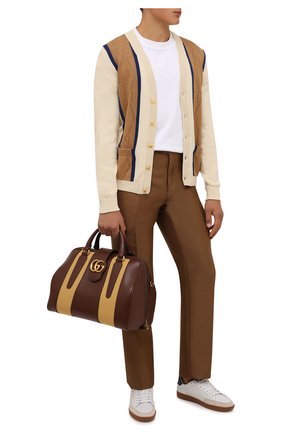 Мужская кожаная дорожная сумка gg marmont GUCCI коричневого цвета по цене 223000 руб., арт. 655615/UB5FT | Фото 2 Мужская кожаная дорожная сумка gg marmont GUCCI коричневого цвета, арт. 655615/UB5FT | Фото 2