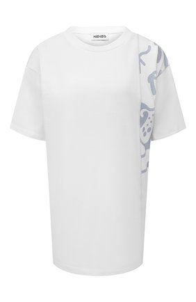 Женская хлопковая футболка KENZO серого цвета по цене 15150 руб., арт. FB62TS9754SB | Фото 1 Женская хлопковая футболка KENZO серого цвета, арт. FB62TS9754SB | Фото 1