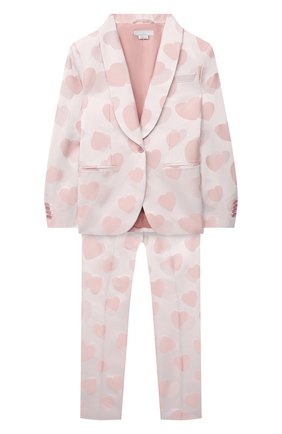 Детский хлопковый костюм STELLA MCCARTNEY светло-розового цвета по цене 27200 руб., арт. 603552/SRK91 | Фото 1 Детский хлопковый костюм STELLA MCCARTNEY светло-розового цвета, арт. 603552/SRK91 | Фото 1 (Материал подклада: Вискоза; Материал внешний: Хлопок, Синтетический материал; Рукава: Длинные; Ростовка одежда: 9 лет | 134 см, 12 лет | 152 см, 13 - 15 лет | 158 см, 16 лет | 164 см, 2 года | 92 см, 3 года | 98 см, 4 года | 104 см, 5 лет | 110 см, 7 лет | 122 см)