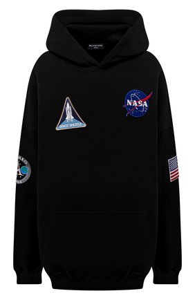 Мужской хлопковое худи BALENCIAGA черного цвета по цене 89950 руб., арт. 651799/TKVD8 | Фото 1 Мужской хлопковое худи BALENCIAGA черного цвета, арт. 651799/TKVD8 | Фото 1 (Рукава: Длинные; Материал внешний: Хлопок; Женское Кросс-КТ: Худи-одежда; Стили: Спорт-шик; Длина (для топов): Стандартные; Мужское Кросс-КТ: Худи-одежда; Принт: С принтом)