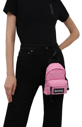 Женский рюкзак explorer BALENCIAGA розового цвета по цене 53850 руб., арт. 656060/2JMRX | Фото 2 Женский рюкзак explorer BALENCIAGA розового цвета, арт. 656060/2JMRX | Фото 2 (Материал: Текстиль; Стили: Спорт; Ремень/цепочка: На ремешке; Размер: mini)