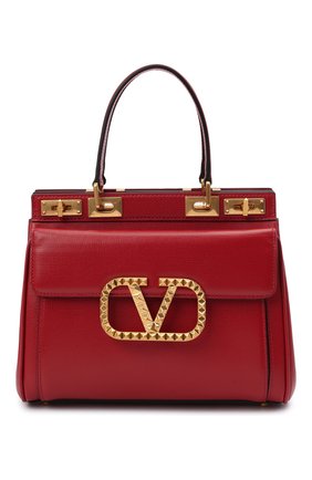 Женская сумка alcove medium VALENTINO красного цвета по цене 278500 руб., арт. WW2B0J41/BQZ | Фото 1 Женская сумка alcove medium VALENTINO красного цвета, арт. WW2B0J41/BQZ | Фото 1 (Материал: Натуральная кожа; Сумки-технические: Сумки top-handle, Сумки через плечо; Ремень/цепочка: На ремешке; Размер: medium)