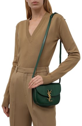 Женская сумка kaia small SAINT LAURENT зеленого цвета по цене 156000 руб., арт. 619740/L3R0W | Фото 2 Женская сумка kaia small SAINT LAURENT зеленого цвета, арт. 619740/L3R0W | Фото 2 (Материал: Натуральная кожа; Сумки-технические: Сумки через плечо; Ремень/цепочка: На ремешке; Размер: small)
