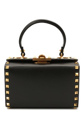 Женская сумка rockstud alcove VALENTINO черного цвета по цене 172000 руб., арт. WW2B0J73/WAX | Фото 1 Женская сумка rockstud alcove VALENTINO черного цвета, арт. WW2B0J73/WAX | Фото 1 (Размер: mini; Ремень/цепочка: На ремешке; Материал: Натуральная кожа; Сумки-технические: Сумки top-handle, Сумки через плечо; Женское Кросс-КТ: Вечерняя сумка)